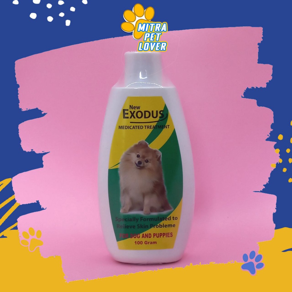 BEDAK ANJING - EXODUS TALK POWDER BUBUK ANTI FLEA KUTU CAPLAX TICK MEMBASMI PINJAL DOG 100 GRAM ORIGINAL PET PUPPY ANIMAL PLANTS HEALTHCARE AND VETERINARY TAMASINDO OBAT PERAWATAN KESEHATAN DAN VITAMIN TALC TERNAK HEWAN BINATANG PELIHARAAN MITRAPETLOVER