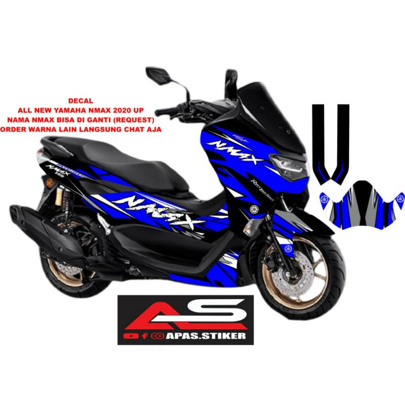 DECAL STRIPING FULL BODY YAMAHA NMAX ALL NEW 2020-2021-2022 HITAM GOLD STIKER LIST BODY NMAX STICKER