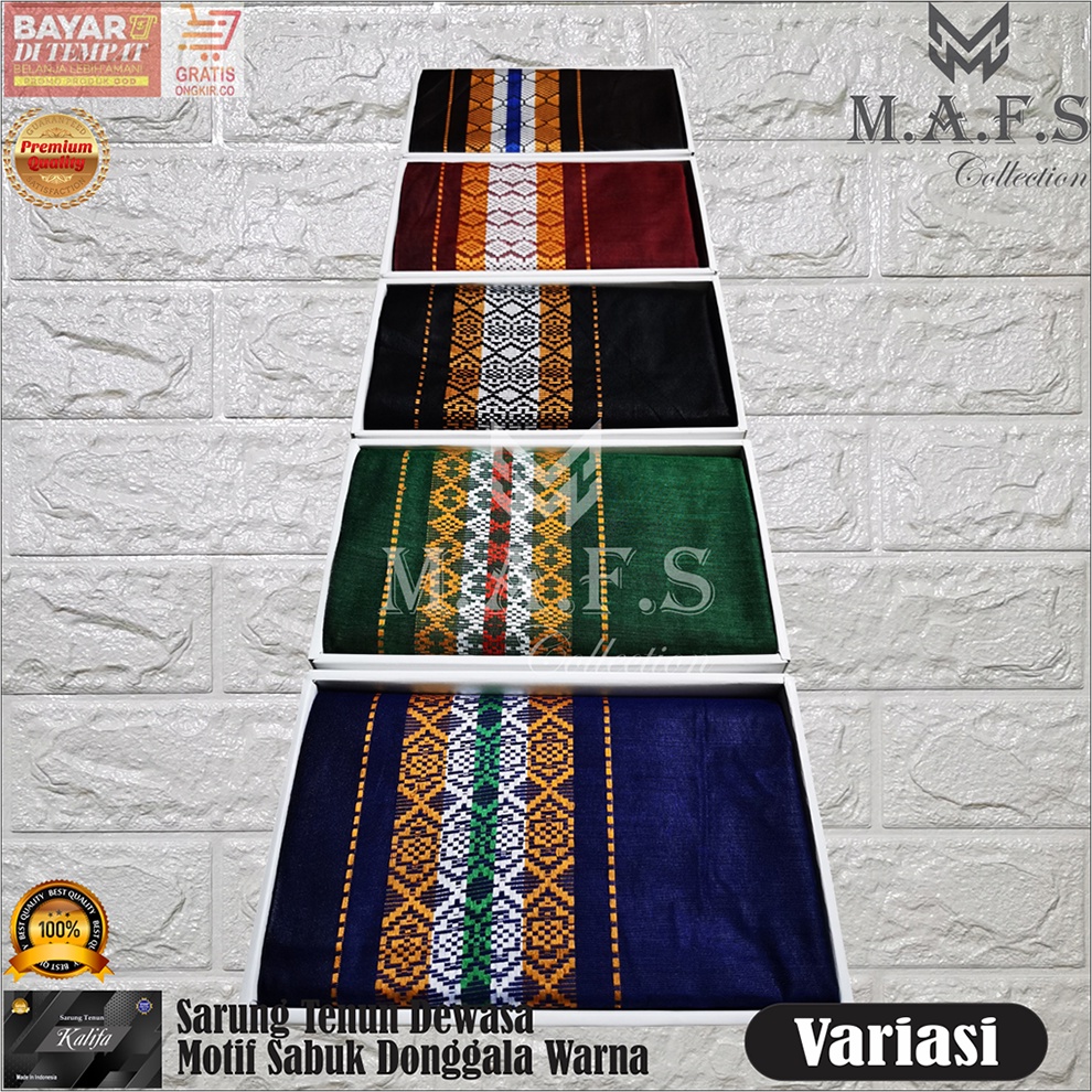 Sarung Tenun Dewasa Polos Motif Doby Sabuk Donggala Premium Kalifa