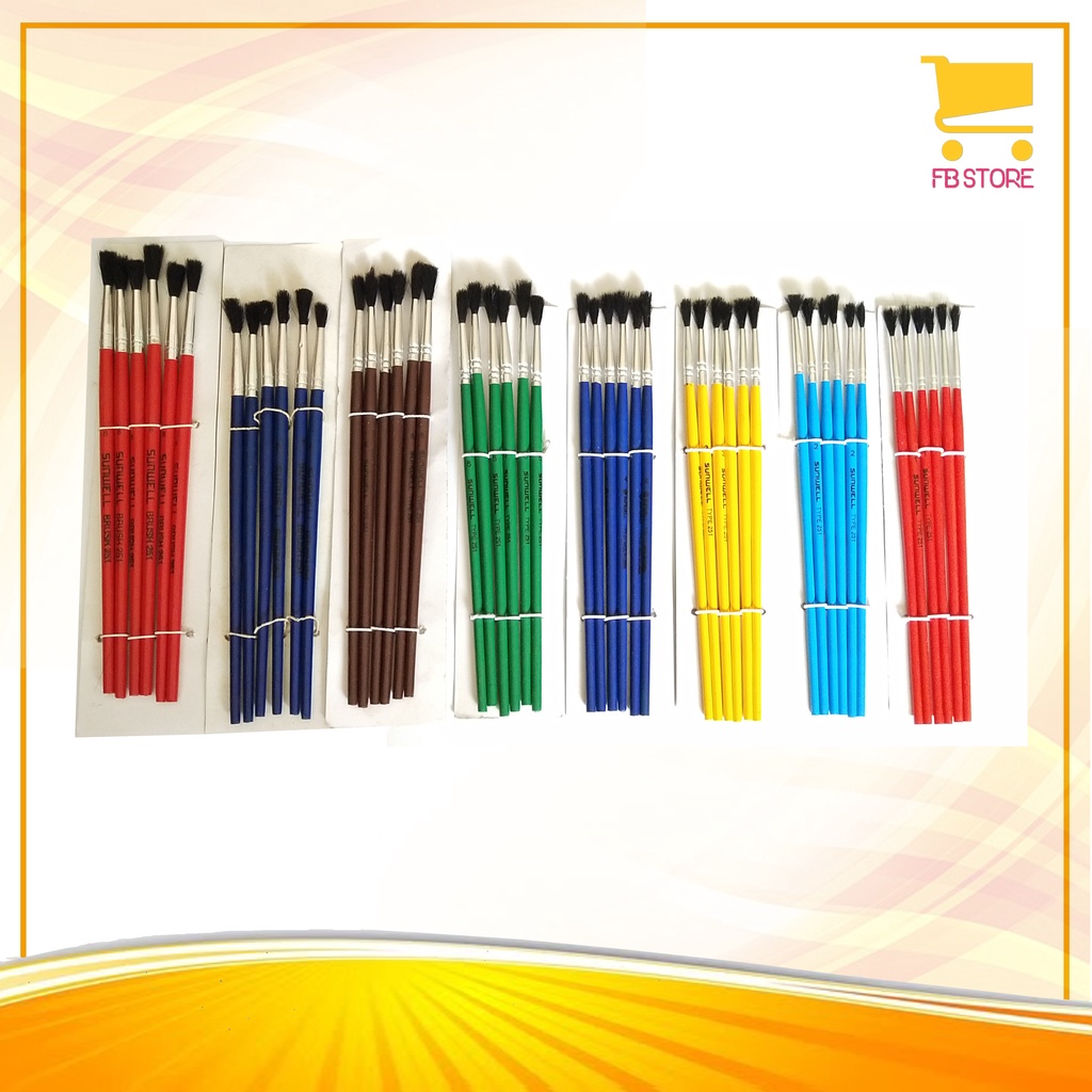 

Kuas Cat Air Bulu Hitam Per 6Pcs No 1,2,3,4,5,6,7,8