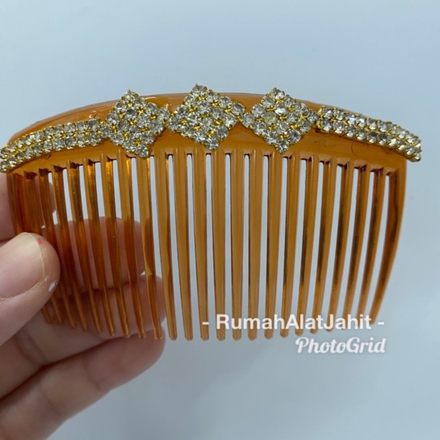 Sirkam Rambut Permata 8 x 5cm Gerigi Kecil dengan 6 model