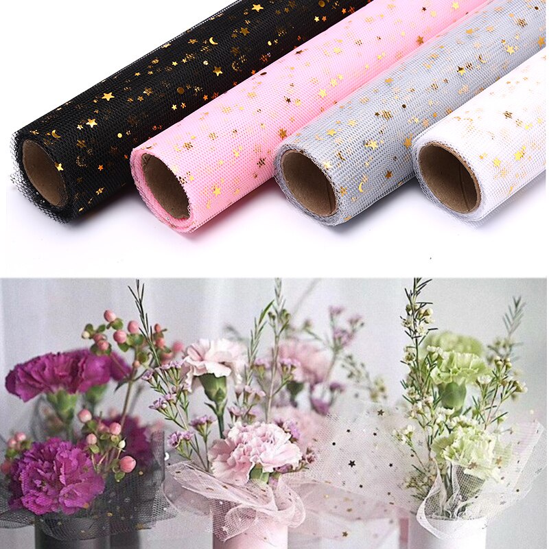 FLOWER WRAPPING BOUQUET KERTAS BUNGA KOREAN FANCY POLINET GLITTER BUKET BUNGA FLORIST (KB47)