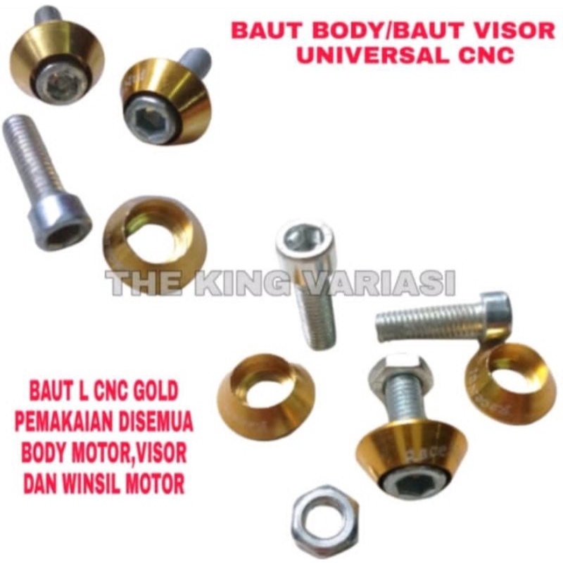 Baud Body L Cnc Perbiji 1 Buah Baut Visor Baut L