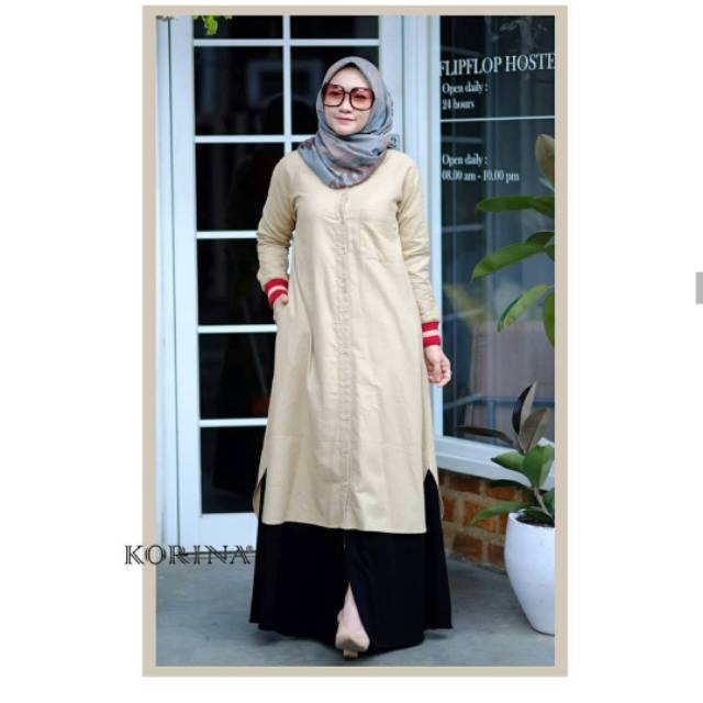 Ainun dress cream by rumah busana korina
