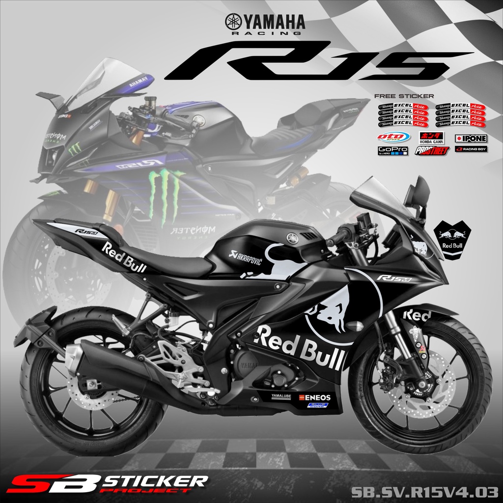 STRIPING R15 V4 - STRIPING HOLOGRAM YAMAHA R15 V4 2022 RED BULL