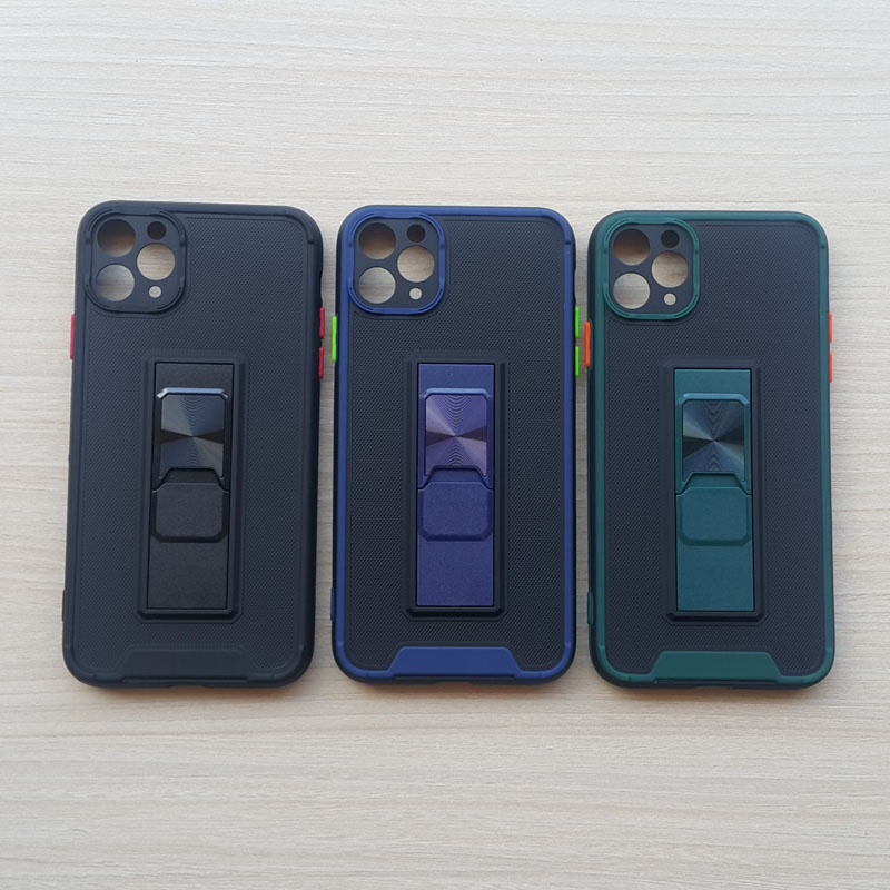 Carbon Case Iphone 11 PRO MAX / casing armor hard ring kickstando