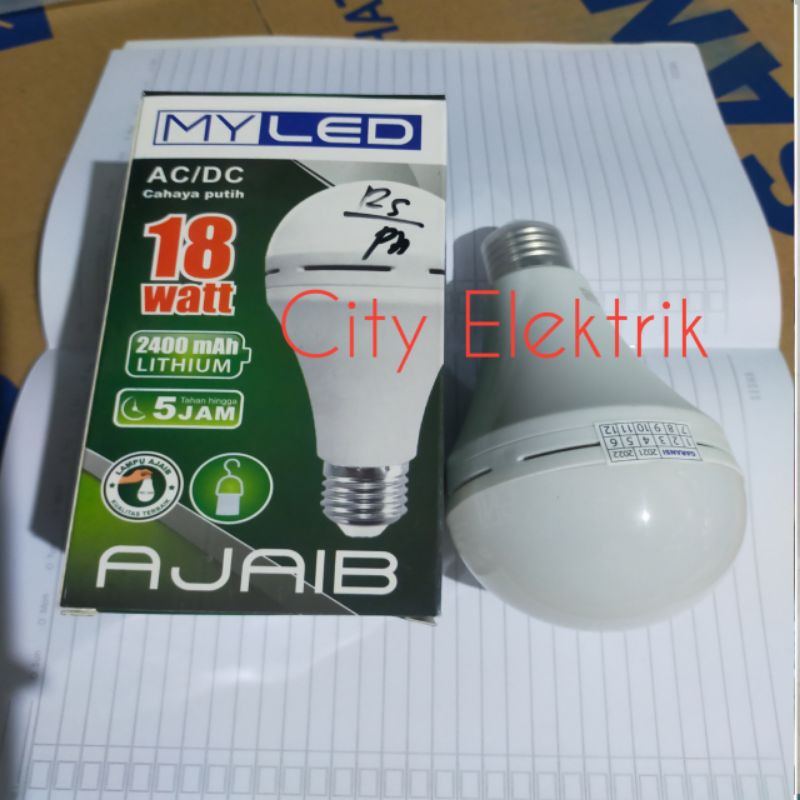 Lampu LED Emergency 18 Watt AC/DC / Lampu Ajaib / Lampu Led Emergency Murah Bergaransi