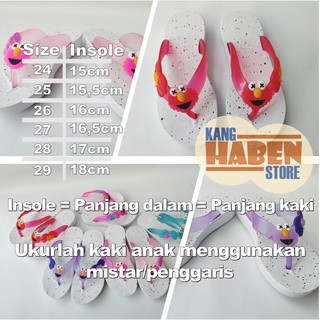 236D Sandal  Jepit Anak Kecil  Karakter ELMO  Lucu untuk 