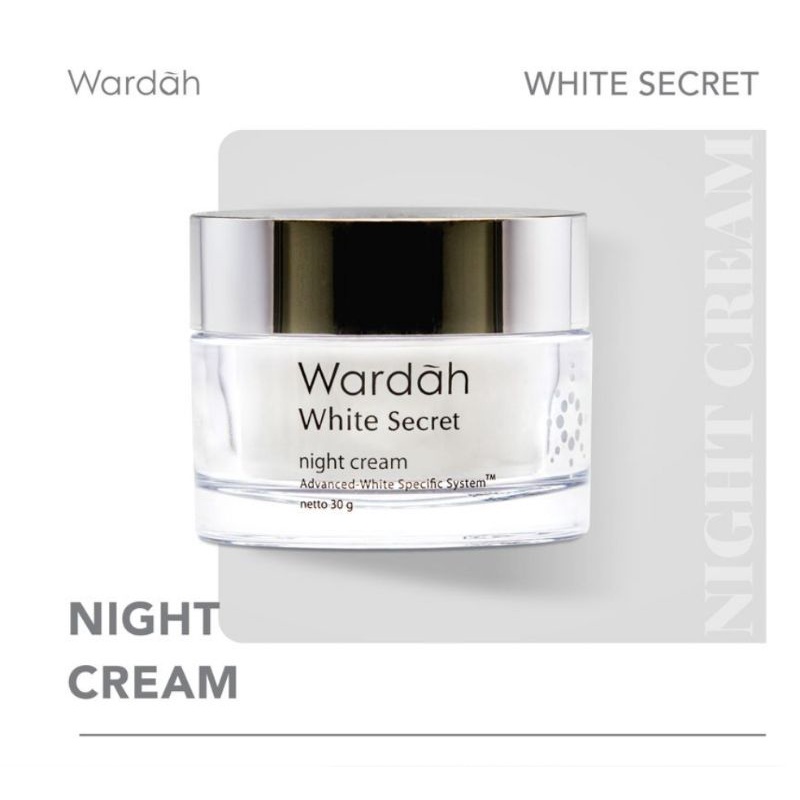 ☀️cahaya☀️wardah white secreat night cream 30g