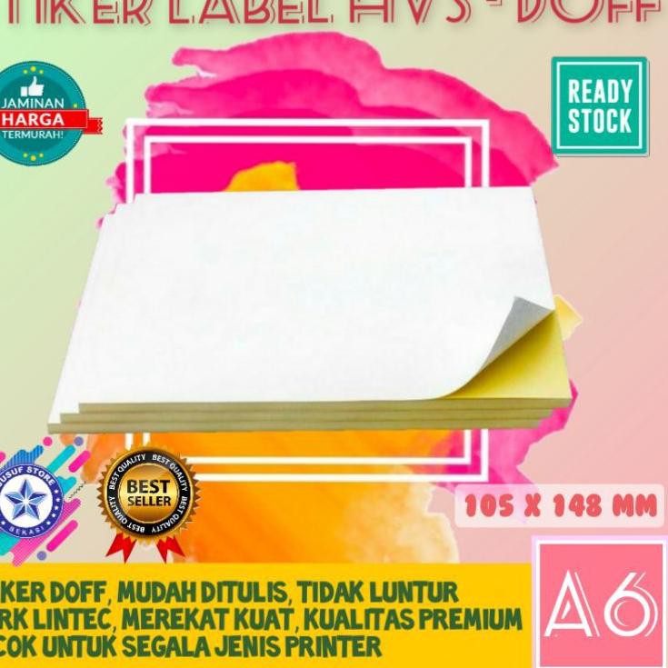 

Diskon G00NY Sticker Label Resi HVS A6/ Stiker HVS Doff/Matte 95 Terkini