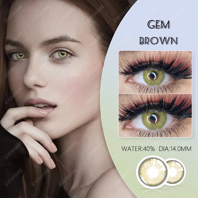 Menyinarimu【COD】Big Eye Pink Green Blue Mata Eropa dan Amerika Softlens Lensa Mata Penuh Gaya Dan Cantik Softlens Warna Sederhana Dan Canggih Lensa Kontak Soflen14.0 mm 2022 New Dubai Import Premium Seri Brown Warna Terang Kepopuleran Softlen