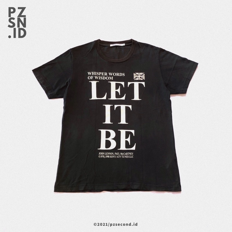 Baju Kaos / T-Shirt Uniqlo X The Beatles "Let It Be" Original Second