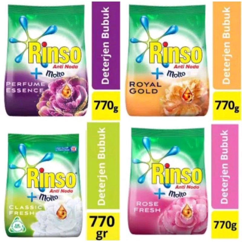 Rinso Bubuk + Molto/Rinso 770gr/Deterjen Bubuk