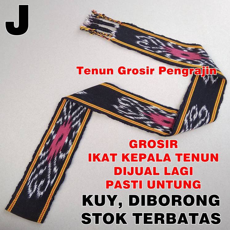 Ikat Kepala Tenun Etnik Motif Dayak Kalimantan Toraja Sumba Lombok Kain PROMO TERMURAH-J (Dayak)