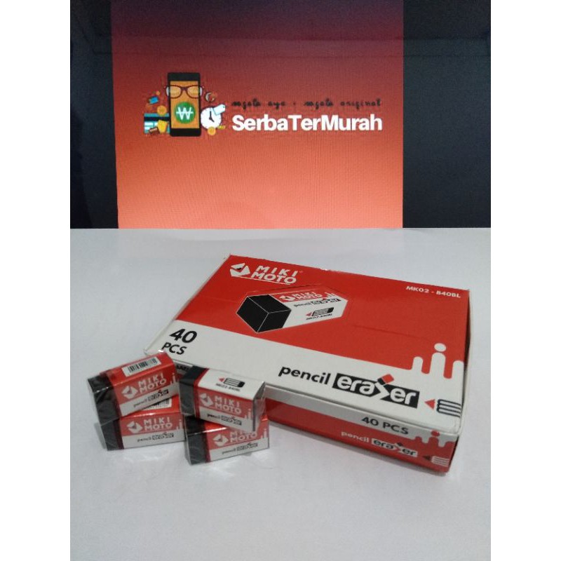 

PROMO Penghapus eraser karet HITAM 4B pensil kecil Boxy murah bersih premium