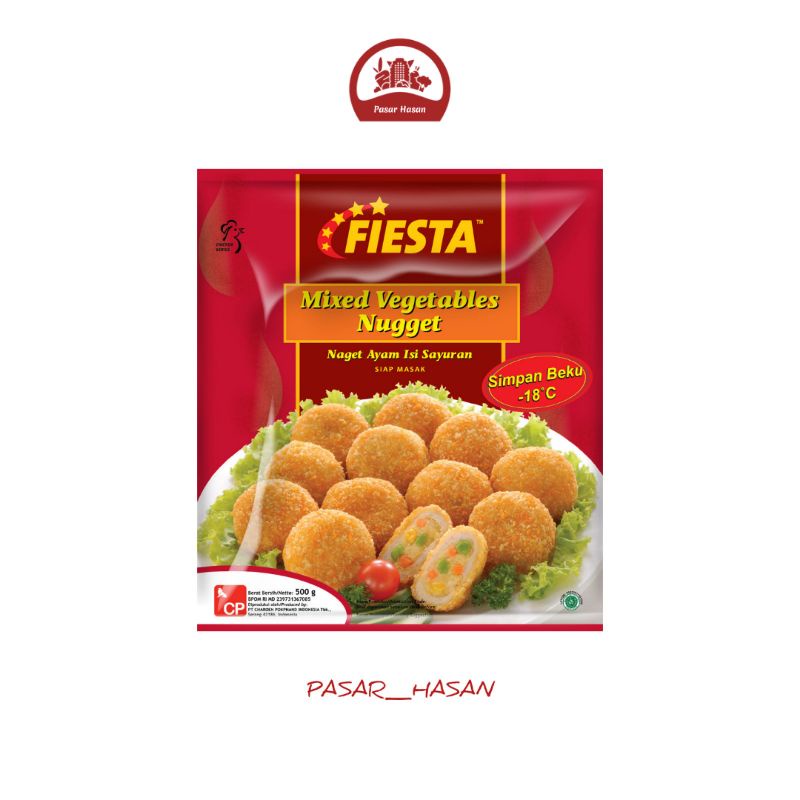 

500gr Nugget Mixed Vegetable Fiesta / Nugget Sayur | Frozen Food | Pasar Hasan