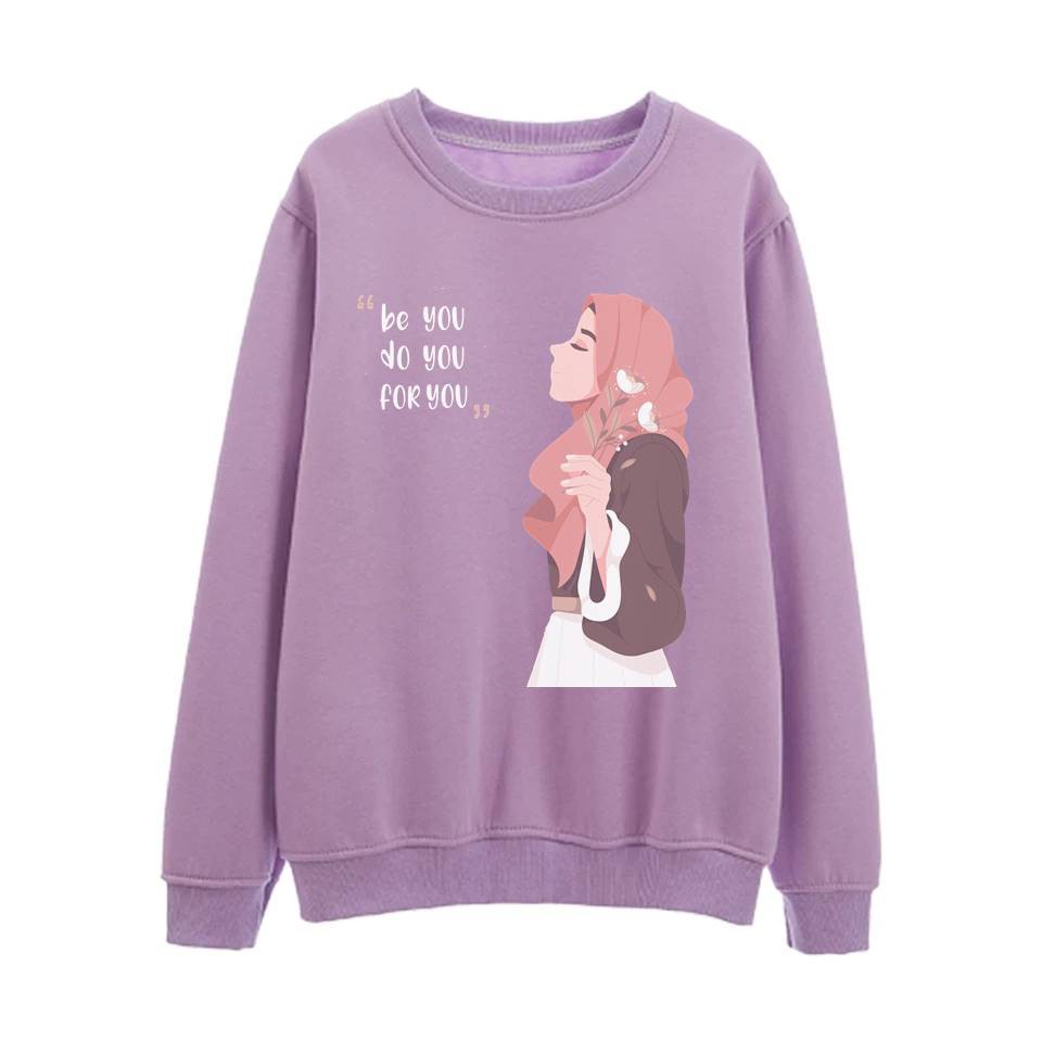 Be You Sweater Wanita Oversize Fleece Size  M - XXL