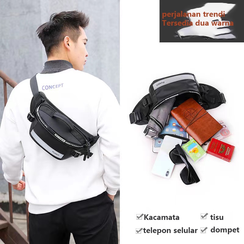 Musim Panas Tren Jalan Fashion Tas Pinggang Luar Ruangan Berjalan Pas Naik Satu Bahu Messenger Tas Anti-Theft Ponsel Kasir Tas Dada Tas Wanita