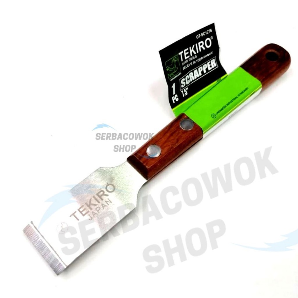 Tekiro Scraper 10 X 3 Cm Gagang Kayu Kape 7.5 Inch Termurah Berkualitas