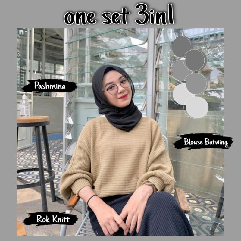 Setelan wanita / Setelan rok span rajut / Paket ootd wanita set / Paket hemat ootd / Paket usaha / P