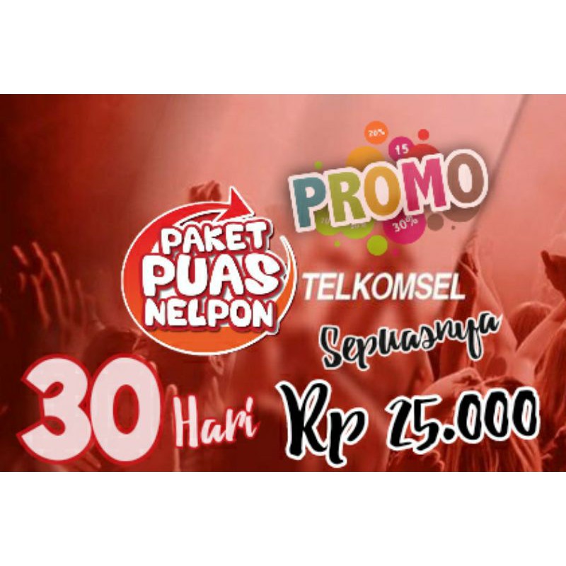 promo PAKET TELPON TELKOMSEL SEPUASNYA 30Hari