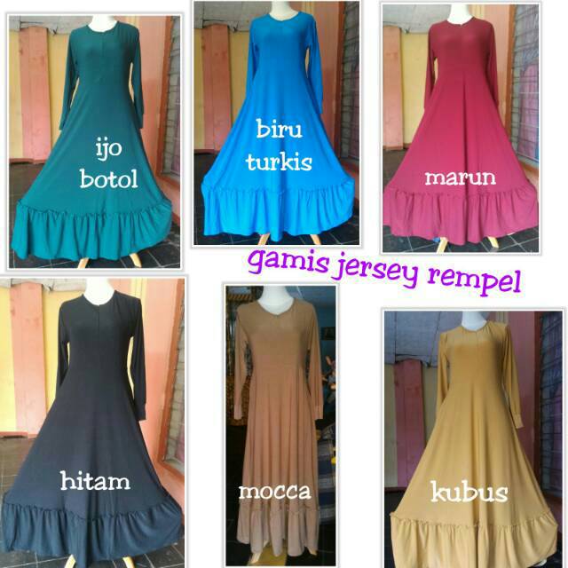 Gamis jersey susun 1
