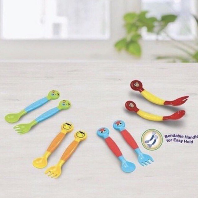 Baby Safe Spoon Fork Set SK003 - Sendok Garpu Bayi 4+