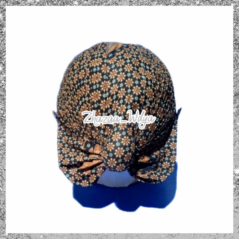 Blangkon Jogja Lipat Jebeh Motif  Batik Truntum Ukuran Dewasa