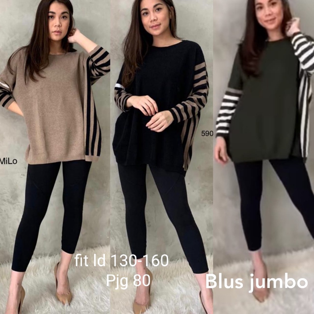 blus big size jumbo rajut wanita