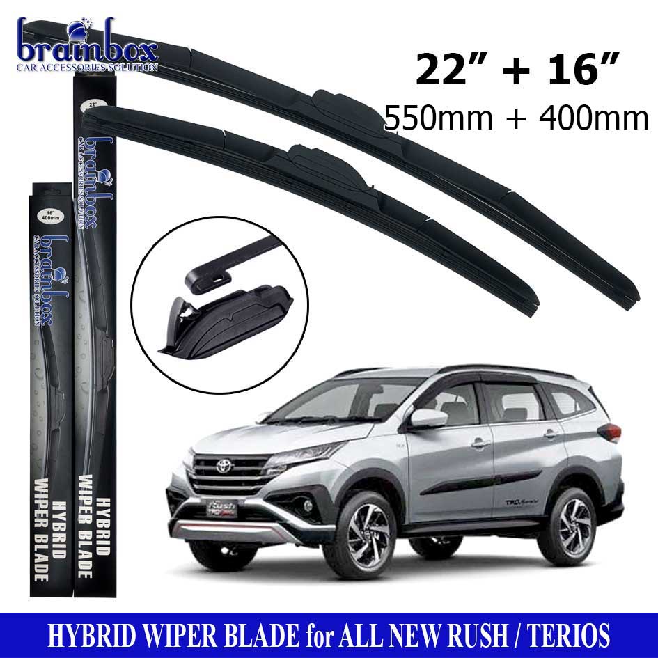 HIGH QUALITY Hybrid Wiper Blade New Rush Terios Wiper Mobil Karet Pembersih Kaca Mobil Windshield