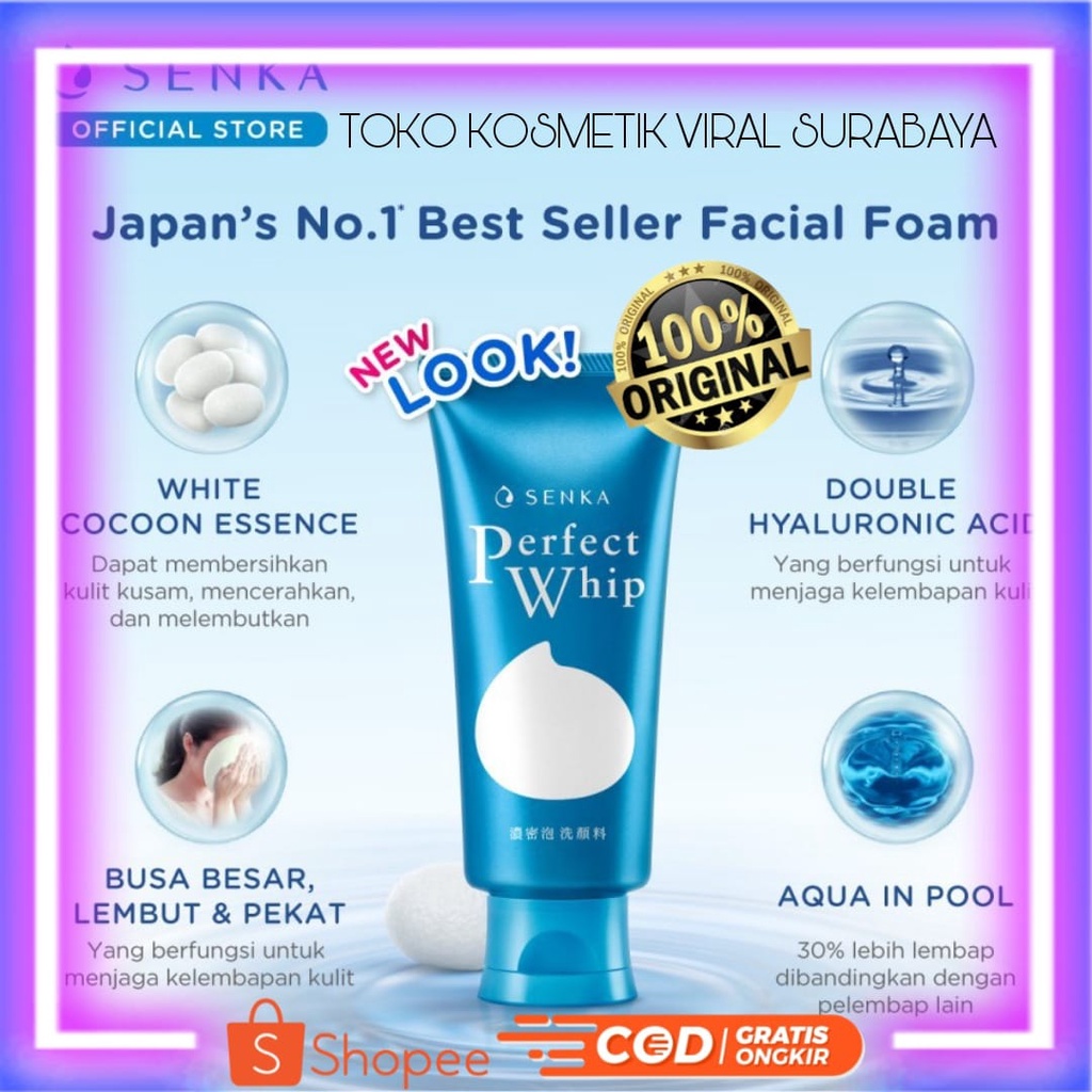 [BPOM] SENKA Facial Foam Perfect Whip | White Clay | Whip Fresh | Whip White