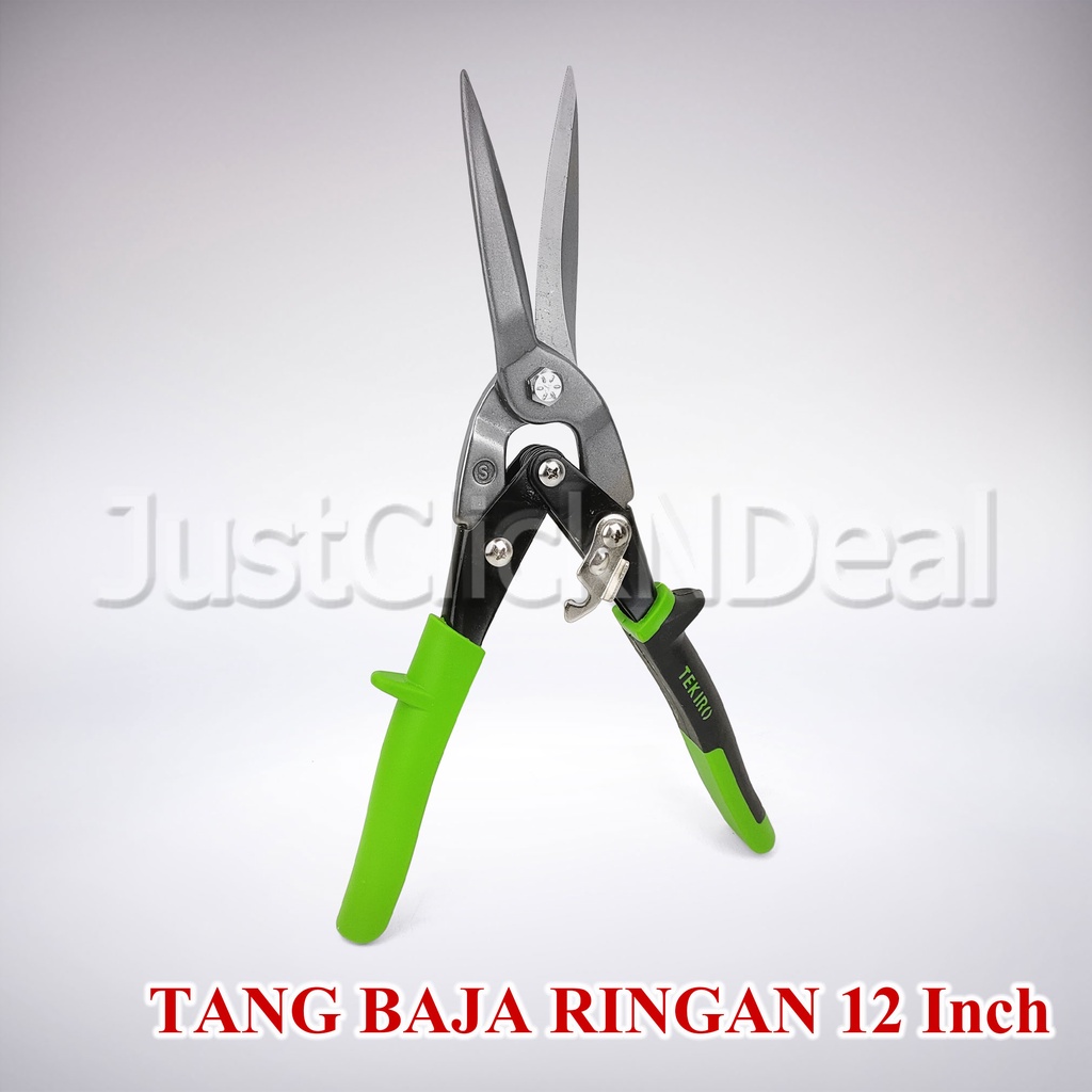 Tekiro Baja Ringan Lurus 12 Inch Tang Holo Seng Aviation Snips-2