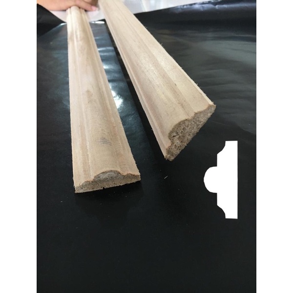 lis kayu profil wall moulding 1,5x5cm panjang 2meter list kayu propil kayu halus Motif