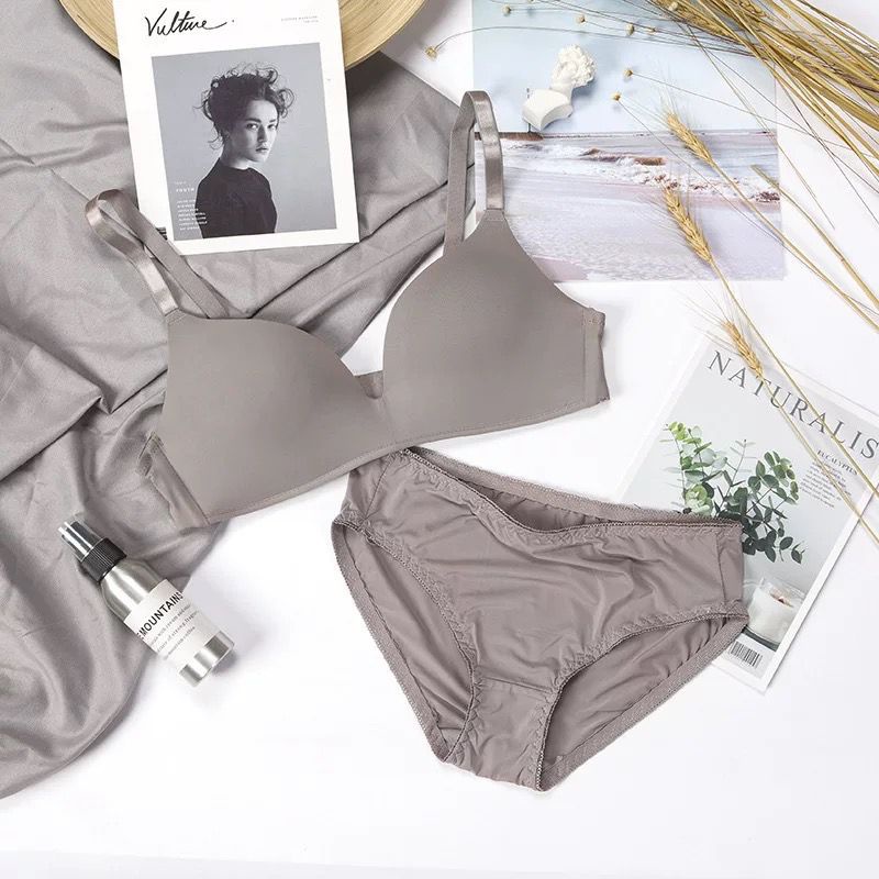 LINGERIEMASTER - (B-24) BISA COD Pakaian Dalam Wanita Bra BH merasa baik bra sexy push up one-piece sport yoga Bra-B-24 Gray