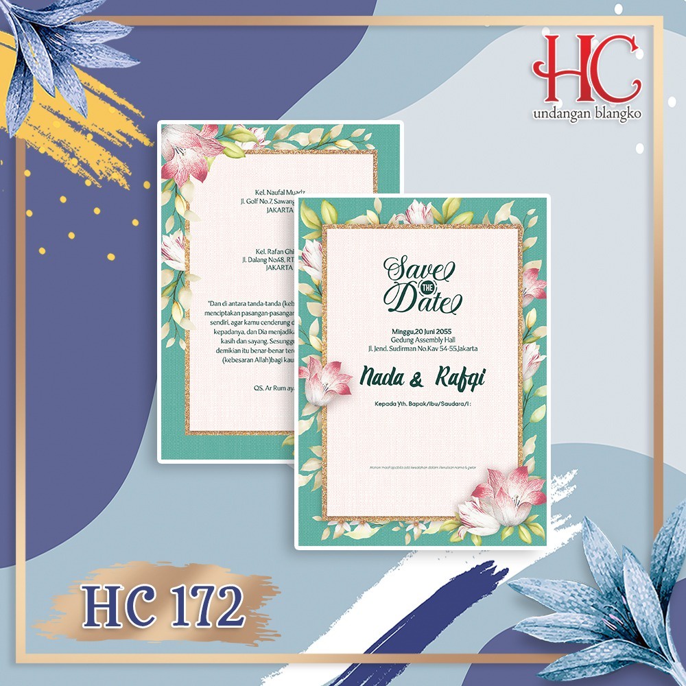 BLANKO UNDANGAN - BLANGKO UNDANGAN NIKAH KOSONGAN HC 172