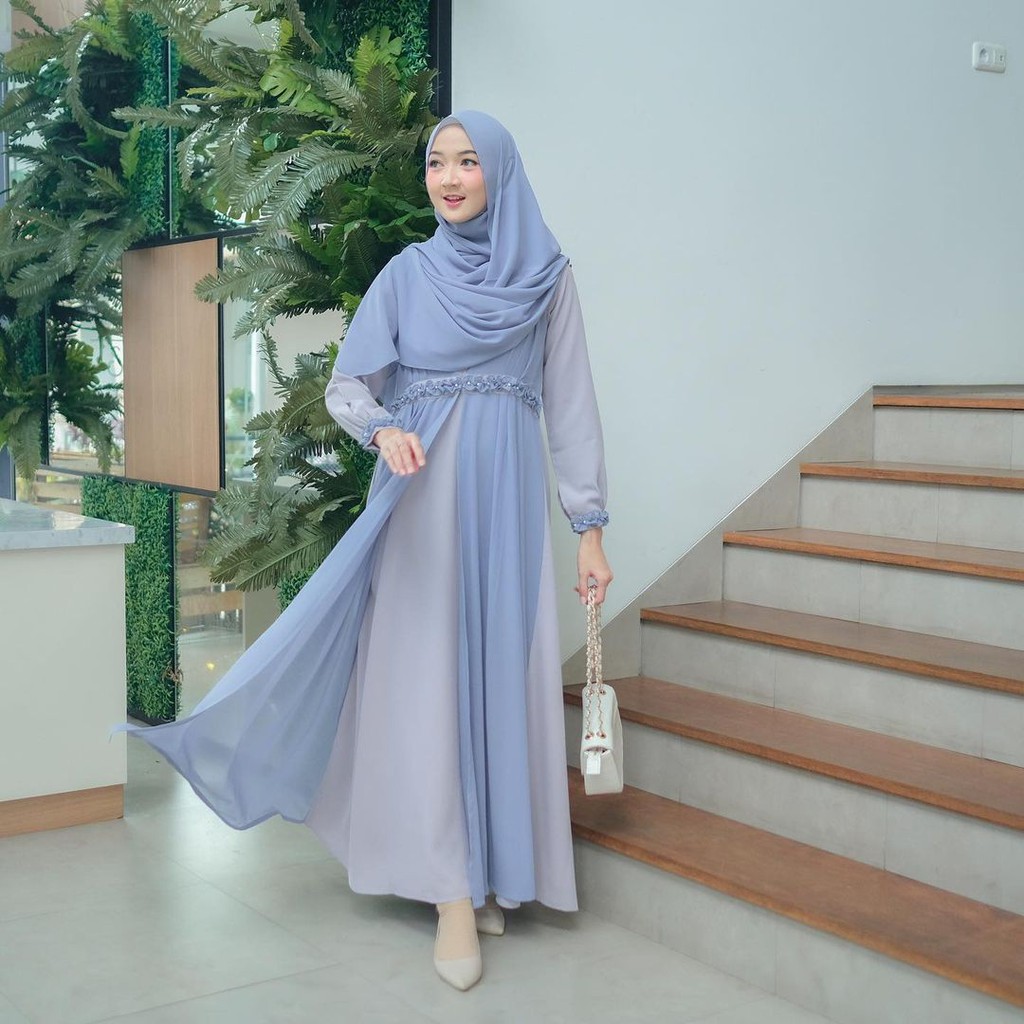 [ Bisa Cod ] Suci Syari Set Pashmina Setelan Gamis Set Syarii Muslim Termurah