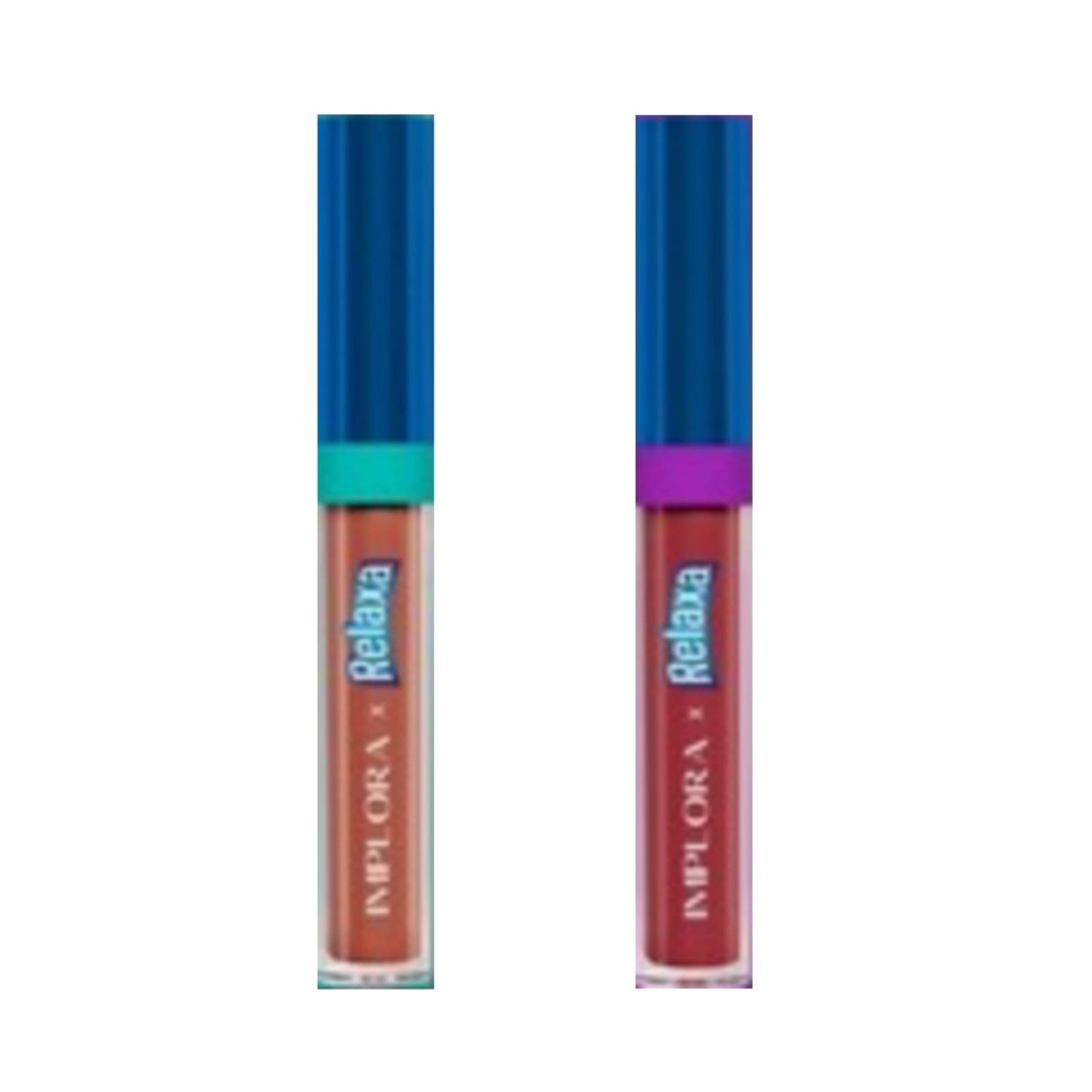 IMPLORA x Relaxa Matte Lipcream BARLEY + GRAPE (Per Pack LIMITED EDITION) BPOM BARU !!