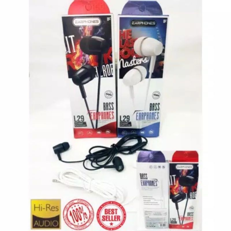 Earphone/Handsfree/Headset/Hf L-29 Hi-Res Audio Bass