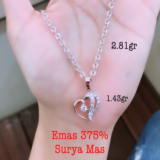 Kalung dan liontin emas 375%