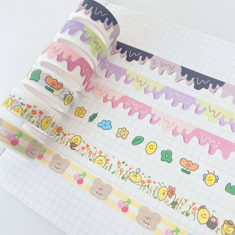 

BS-23 BACA DESKRIPSI!! 1 ROLL Washi Tape / Selotip Kertas Lucu
