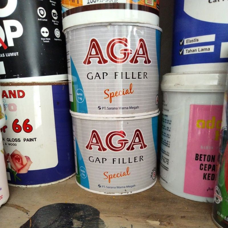 AGA gap filler. dempul serbaguna pengisi retak dan lubang pada dinding, kayu dll