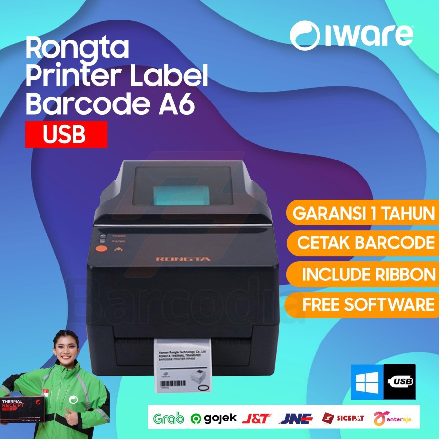 BARCODE PRINTER / LABEL PRINTER RONGTA RP-400 GARANSI 1 TAHUN