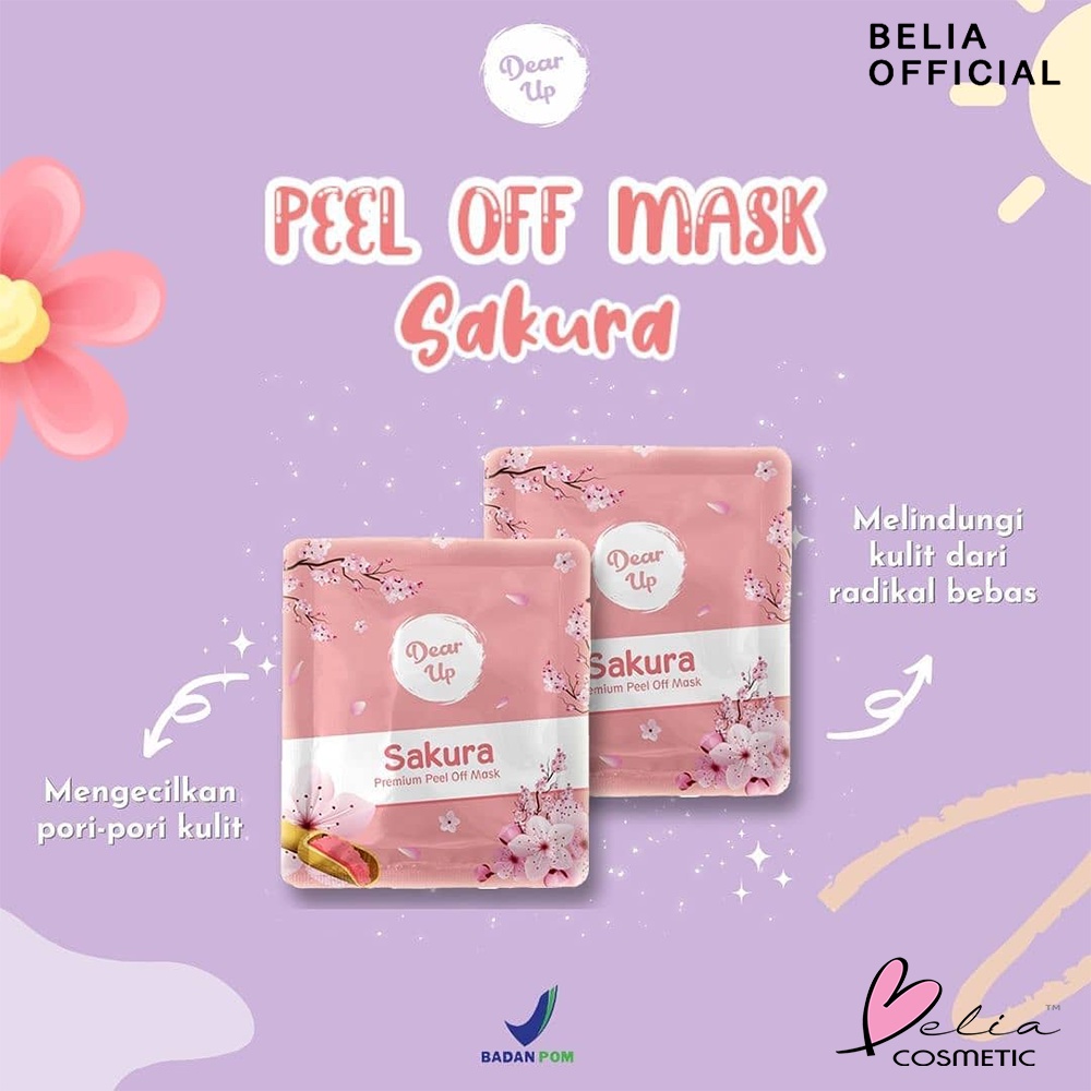 ❤ BELIA ❤ DEAR UP Peel Off Mask 10g 25g Zip Lock | Masker Wajah | Peel Off Mask Ziplock 10 g 25 g (✔ BPOM)