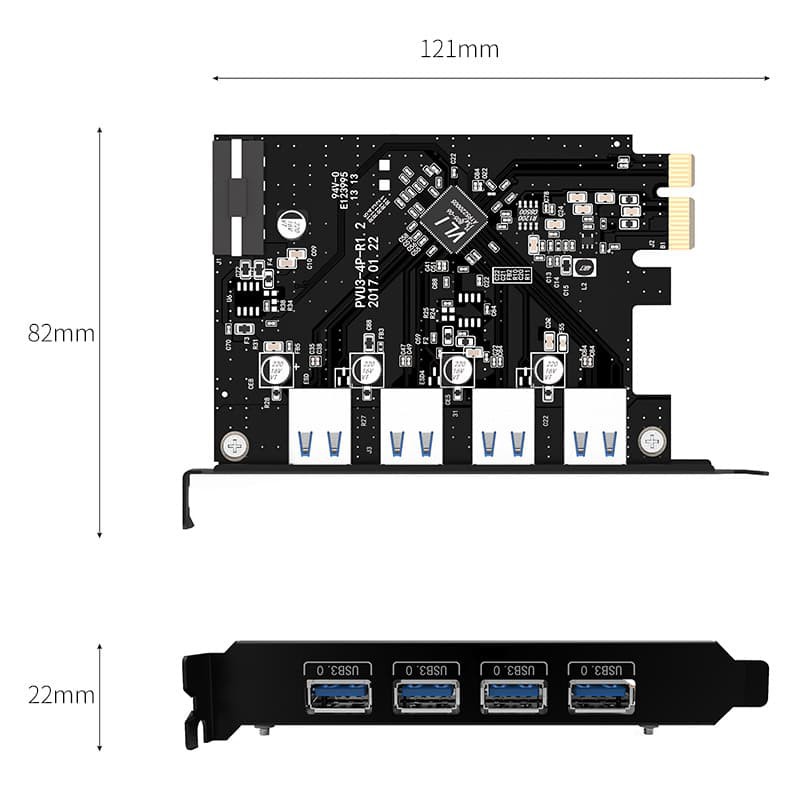 Accessories Orico PVU3-4P USB3.0 Expansion Card