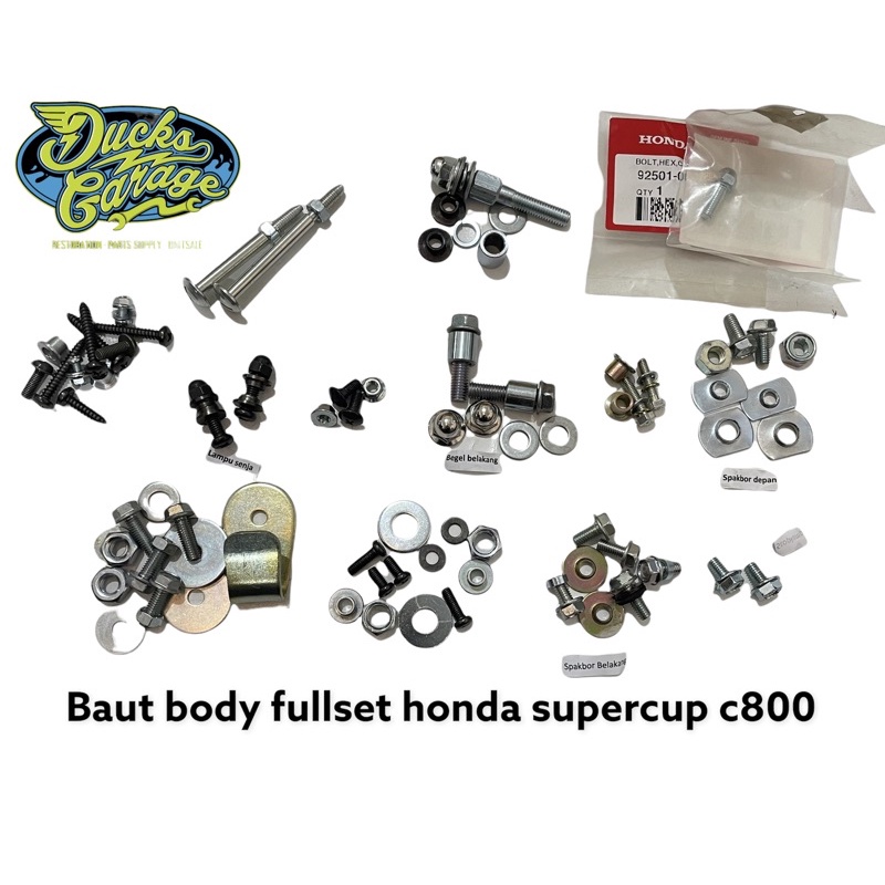 baut baud body fullset honda supercup c800