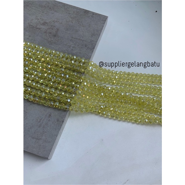 Crystal Ceko kilap 10mm yellow quartz kuarsa kuning bening kristal acc
