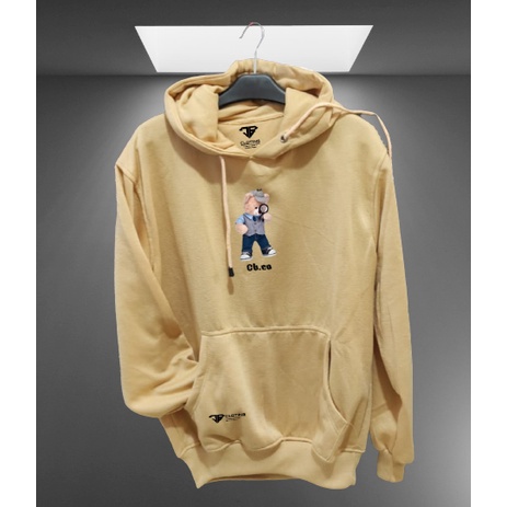 Sweater Hodie Pria Distro TeddyBear Cream Distro Flece Tebal Sweatshirt Hoodie Gambar Beruang Aesthetic Viral 2022 Original Krim Size M L XL XXL Cb.Cloting