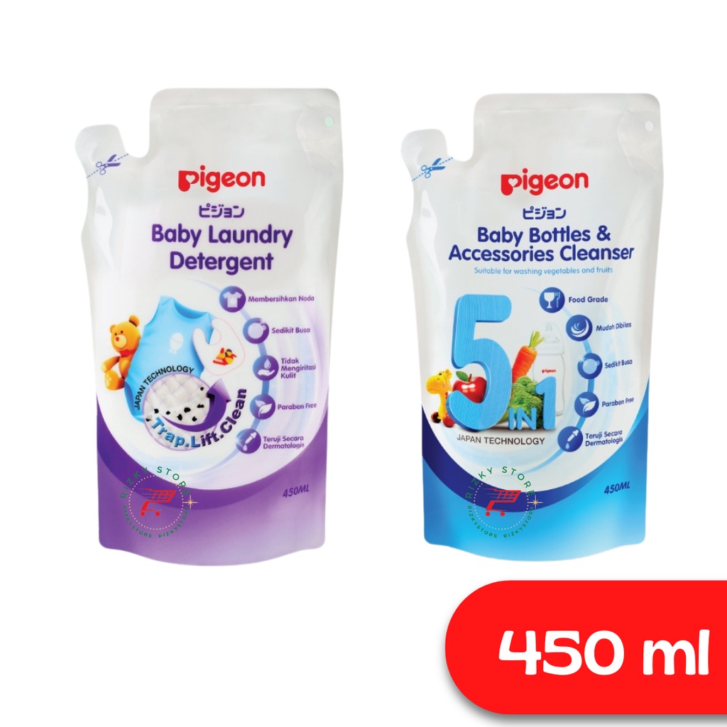 PIGEON LAUNDRY DETERGEN DAN PIGEON BABY BOTTLES &amp; ACCESORIES CLEANSER 450 ml