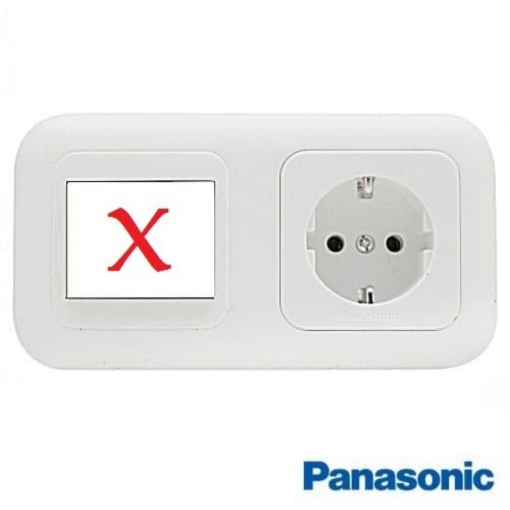 Stopkontak Non CP panasonic 2 gang slot kosong Wide Series 2gang Face Plate