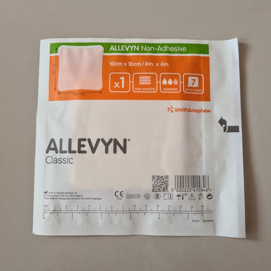 ALLEVYN NON ADHESIVE 10cm x 10cm / Perban Luka Decubitus 10cmx 10 cm / Allevin 10x10